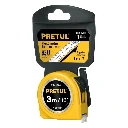 21605 FLEXÓMETRO AMARILLO 3 M CINTA 13 MM, EN TARJETA, PRETUL
