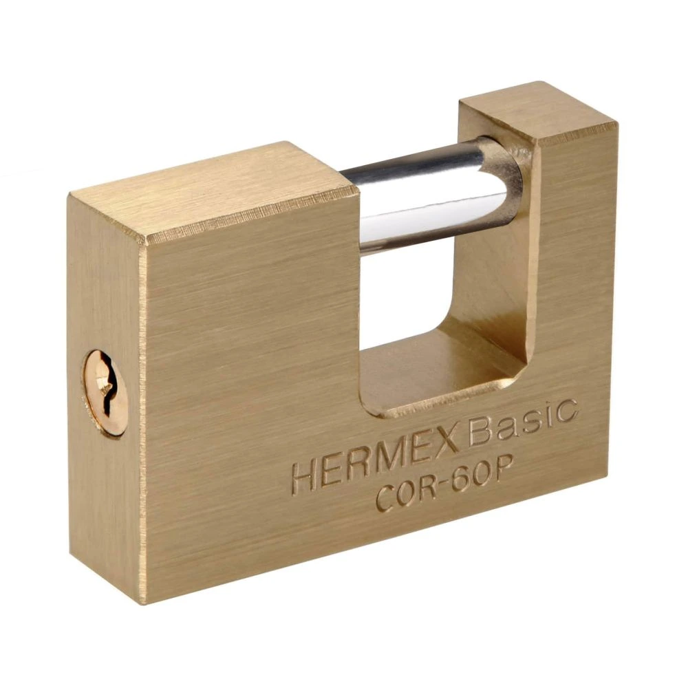 [COR-60P] 22518 CANDADO ANTIPALANCA 60 MM CUERPO DE LATÓN, HERMEX BASIC