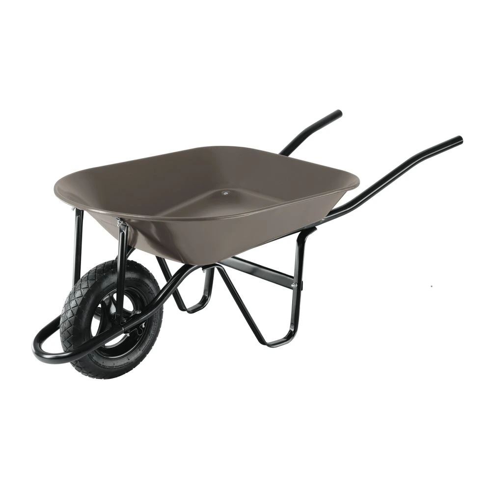 22647 CARRETILLA 4 FT3, GRIS, NEUMÁTICA, BASTIDOR TUBULAR, PRETUL