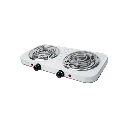 23032 PARRILLA ELÉCTRICA 2 QUEMADORES EN ESPIRAL, BLANCA, BASIC