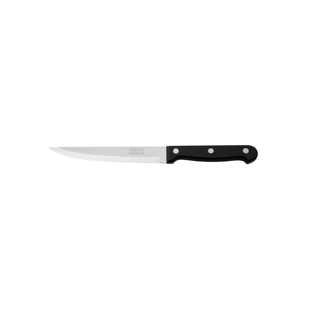 [CUCH-P53] 23093 CUCHILLO LISO PARA ASADO 5' MANGO DE PLÁSTICO, PRETUL
