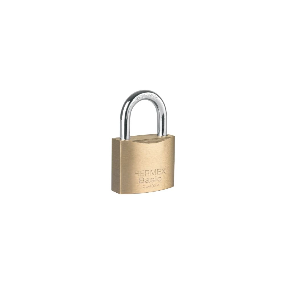 23510 CANDADO DE LATÓN 40 MM LLAVE TETRA EN BLÍSTER, HERMEX BASIC
