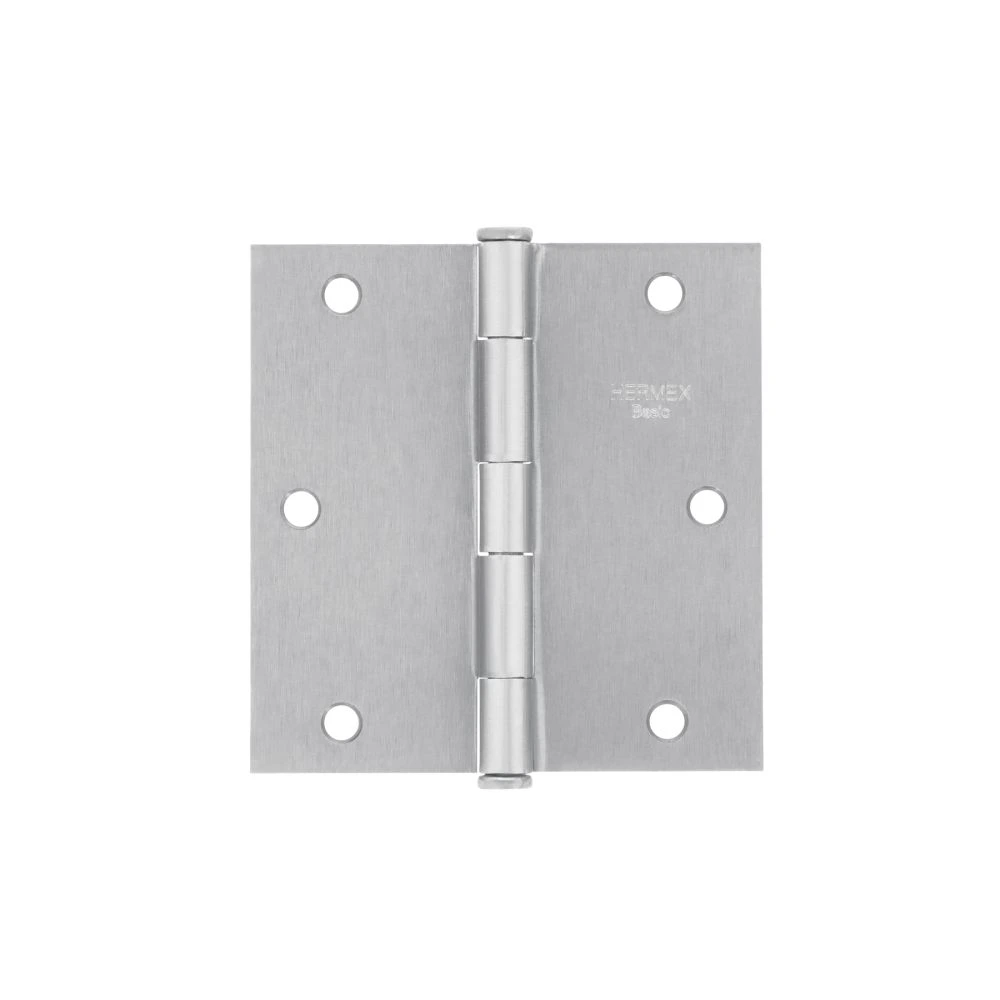 [BC-353PP] 23688 BISAGRA CUADRADA 3-1/2', SATINADO, CABEZA PLANA, BASIC