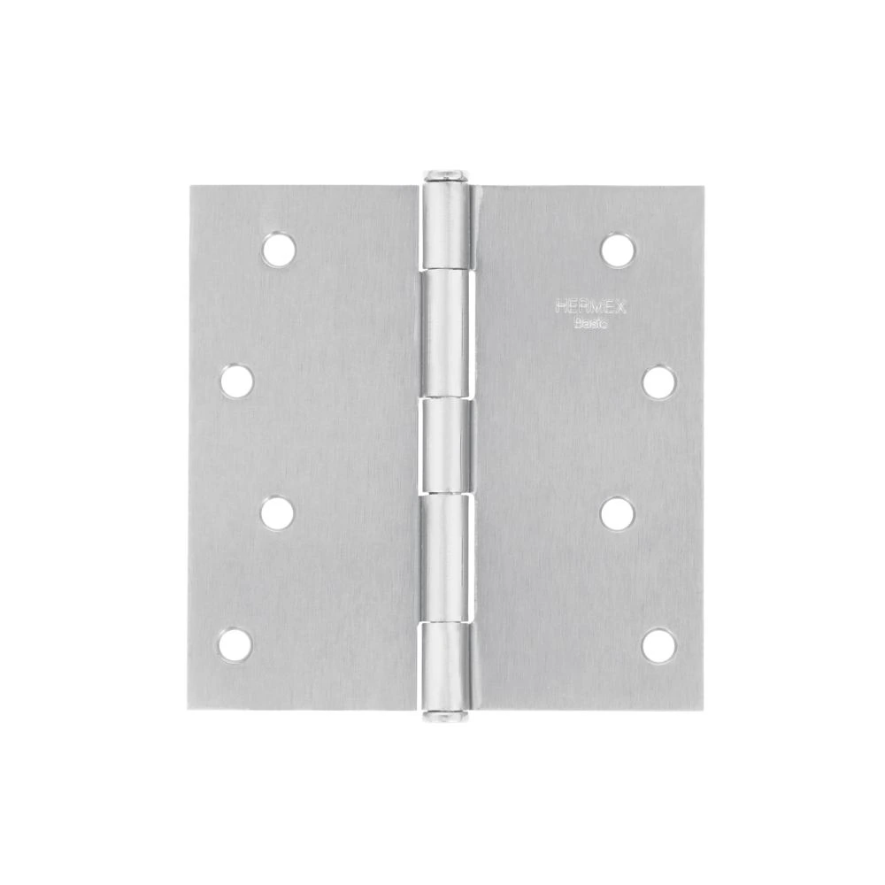[BC-403PP] 23689 BISAGRA CUADRADA 4', SATINADO, CABEZA PLANA, BASIC