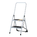 24119 ESCALERILLA TUBULAR, PLEGABLE, 2 PELDAÑOS CON BARANDAL(DESC)
