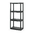 25075 ESTANTE PLÁSTICO 4 REPISAS CAPACIDAD 27KG, 56X36X123, PRETUL