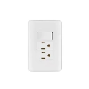 25079 PLACA ARMADA 2 CONTACTOS E INTERRUPTOR SENCILLO, BASIC