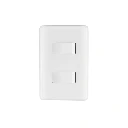 25080 PLACA ARMADA CON 2 INTERRUPTORES SENCILLOS, VOLTECK BASIC