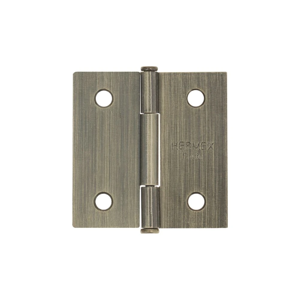 [BC-202PP] 25101 BISAGRA CUADRADA 2', LATÓN ANTIGUO, CABEZA PLANA, BASIC