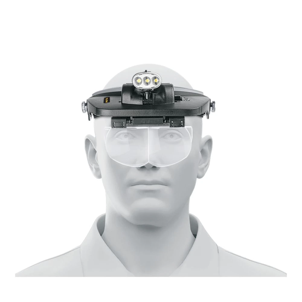 26019 LUPA OPTOVISOR DE 3 LEDS, PRETUL