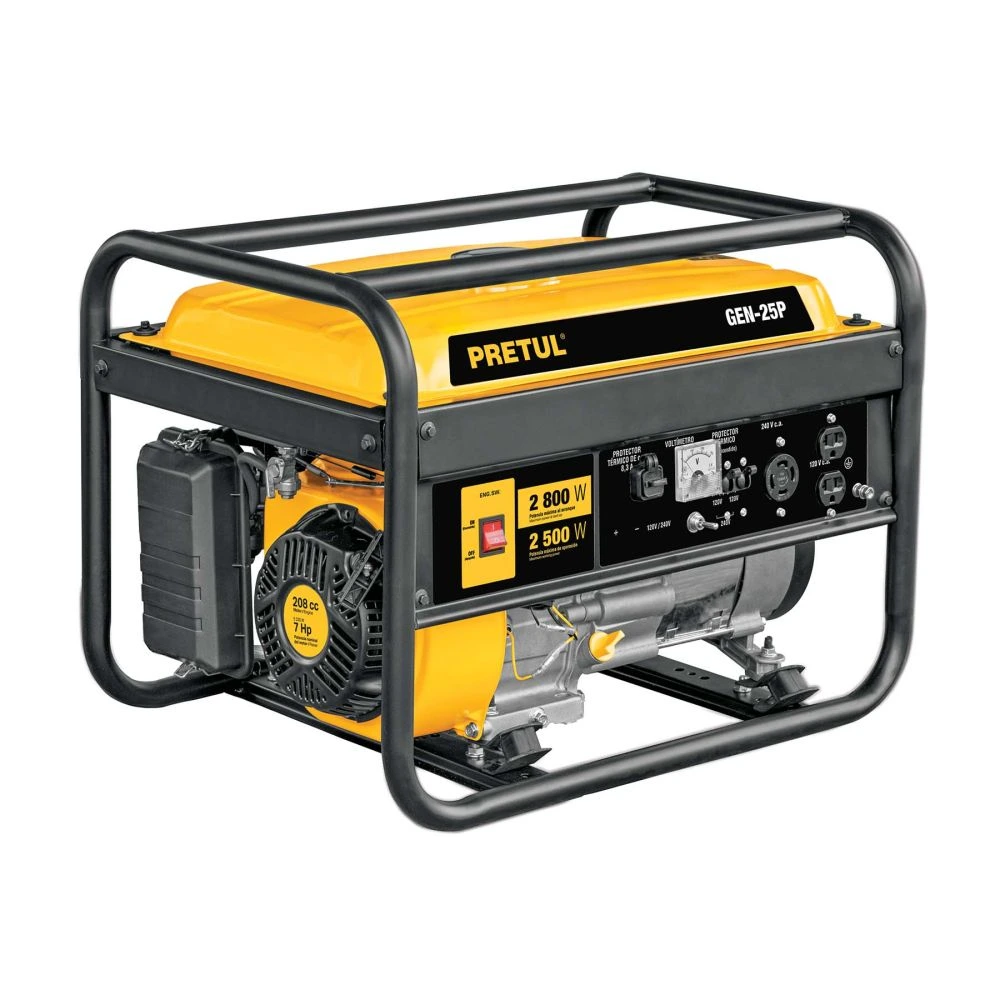 26034 GENERADOR PORTÁTIL 2.5 KW MOTOR A GASOLINA, PRETUL