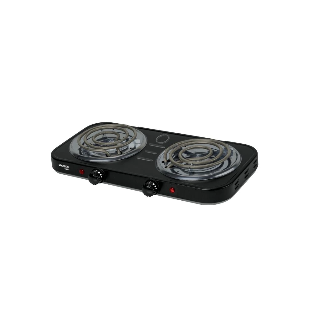 [PAEL-2CPN] 26092 PARRILLA ELÉCTRICA 2 QUEMADORES EN ESPIRAL, NEGRA, BASIC