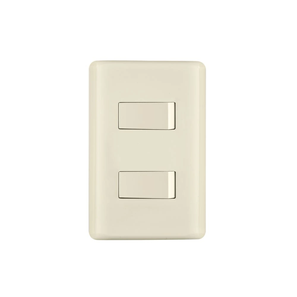 26640 PLACA ARMADA, 2 INTERRUPTORES, MARFIL, VOLTECK