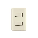 26640 PLACA ARMADA, 2 INTERRUPTORES, MARFIL, VOLTECK