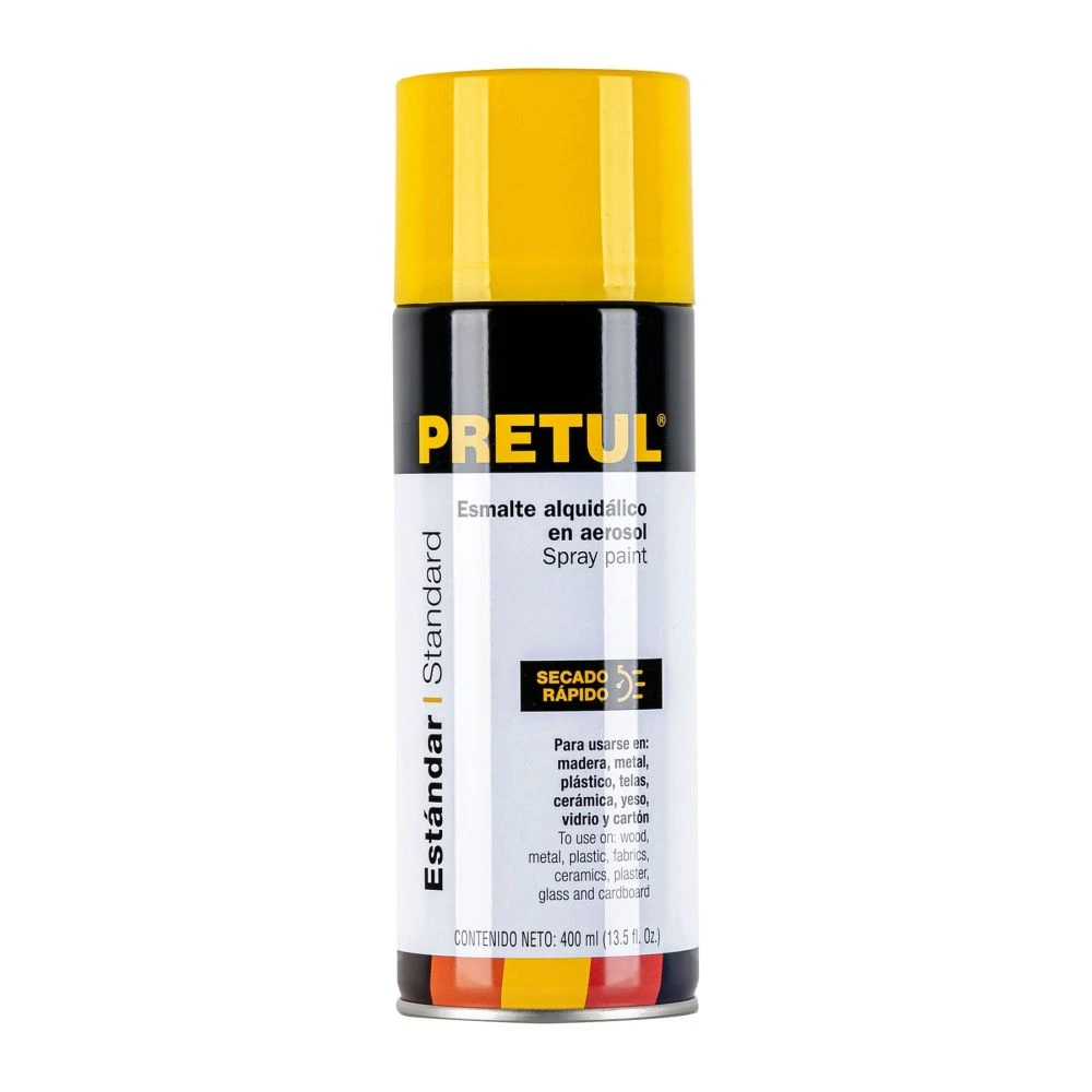 27003 PINTURA EN AEROSOL, AMARILLO CANARIO, 400 ML, PRETUL