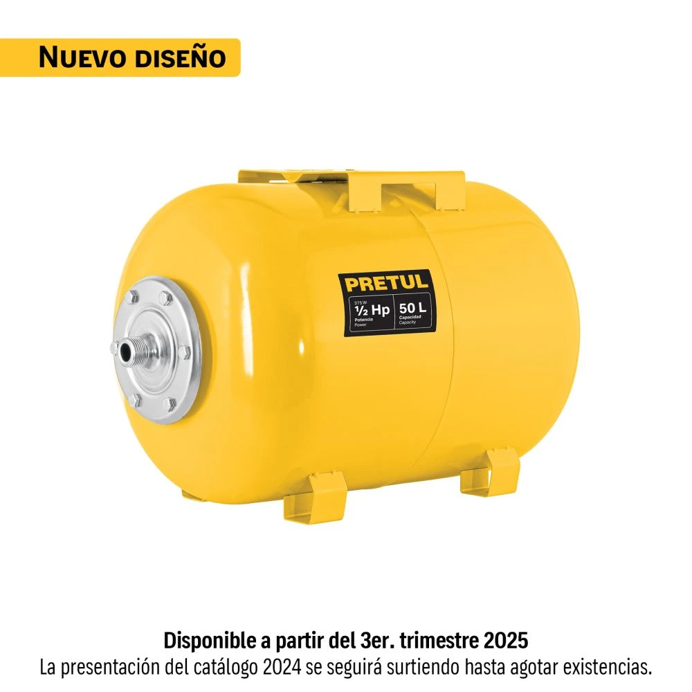 27041 TANQUE HIDRONEUMÁTICO HORIZONTAL, 50 LITROS, PRETUL
