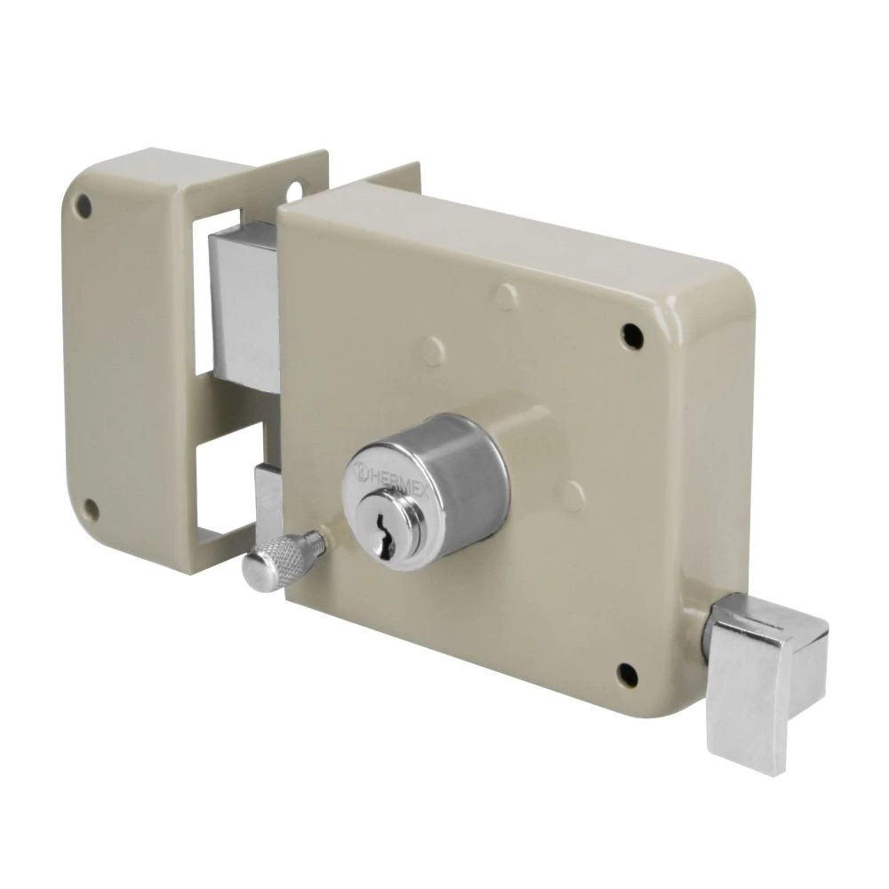 27046 CERRADURA SOBREPONER IZQ INSTALA-FÁCIL, CAJA, HERMEX BASIC