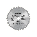 27057 DISCO SIERRA 10' PARA MADERA, 40 DIENTES CENTRO 1', PRETUL