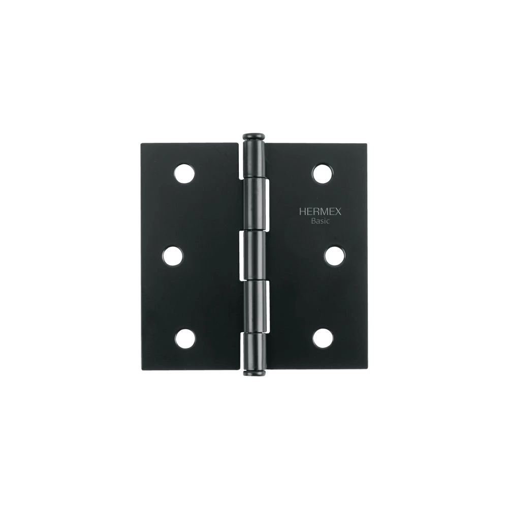 27134 BISAGRA CUADRADA 3', NEGRO MATE, CABEZA PLANA, BASIC