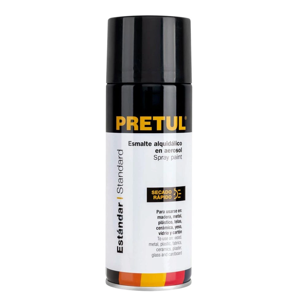 27170 PINTURA EN AEROSOL,NEGRO BRILLANTE, 400 ML, PRETUL