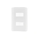 27223 PLACA 2 MÓDULOS DE ABS, BLANCA, VOLTECK BASIC