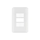 27224 PLACA 3 MÓDULOS DE ABS, BLANCA, VOLTECK BASIC
