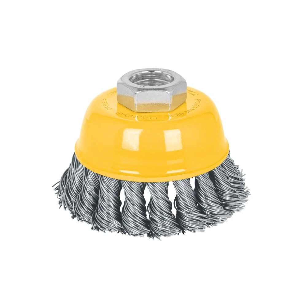 28257 CARDA COPA 3' ALAMBRE TRENZADO GRUESO, EJE 5/8'-11, PRETUL
