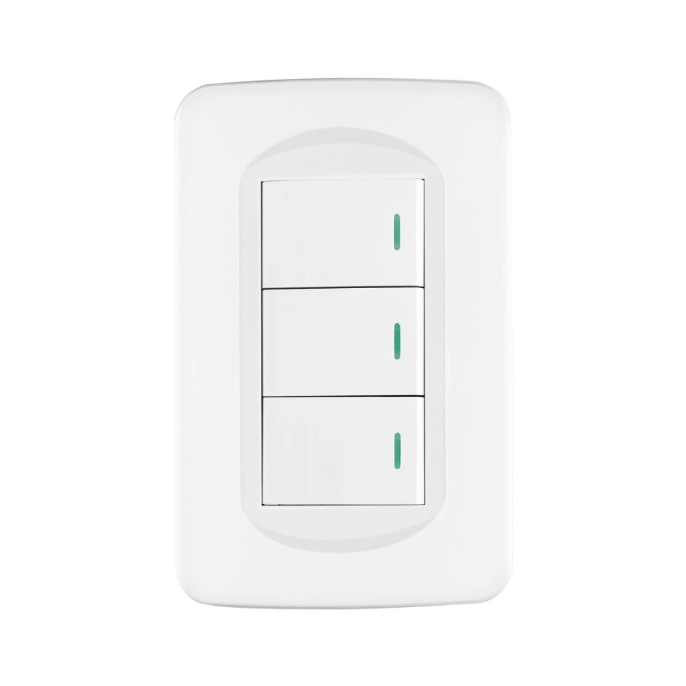[PA-APTR-TB] 29054 PLACA ARMADA 3 INTERRUPTORES 1 MÓDULO, TOLEDO, BASIC