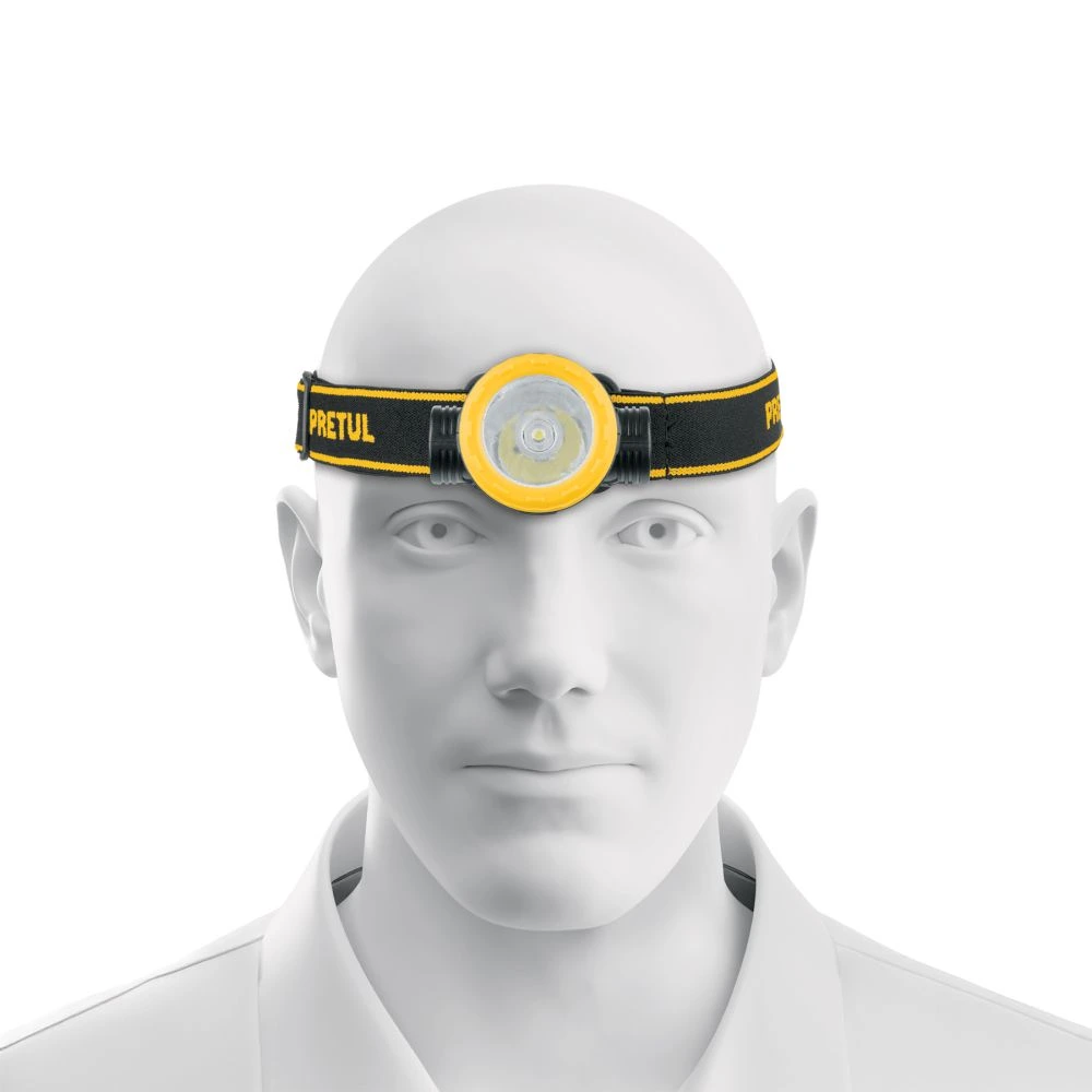 [LI-CA-70RP] 29075 LINTERNA DE MINERO LED, 70 LM, RECARGABLE, PRETUL