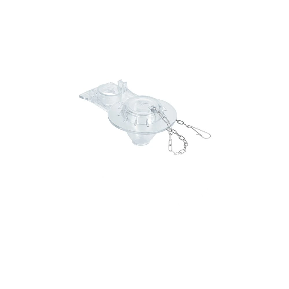 40089 SAPO 2' PARA WC, PVC TRANSPARENTE, CADENA INOXIDABLE, FOSET