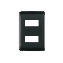 40137 PLACA DE 2 MÓDULOS, NEGRA, LÍNEA ITALIANA, VOLTECK