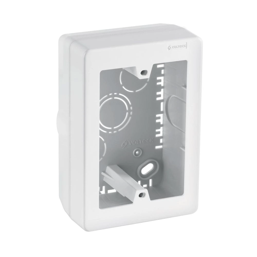 40141 CAJA DE CONTACTOS PARA CANALETA 3' X 5', BLANCA, VOLTECK