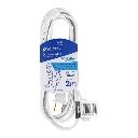 40151 EXTENSIÓN ELÉCTRICA DOMÉSTICA 2 M CLAVIJA RECTA, BLANCA