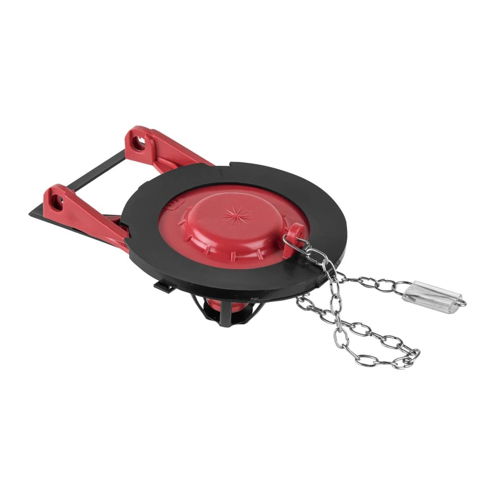 40173 SAPO 3' PARA WC, SILICONA ROJA, CADENA INOXIDABLE, FOSET