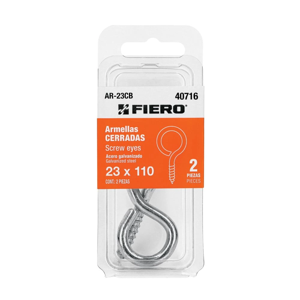 40716 BLÍSTER CON 2 ARMELLAS CERRADAS DE 23 X 110, FIERO