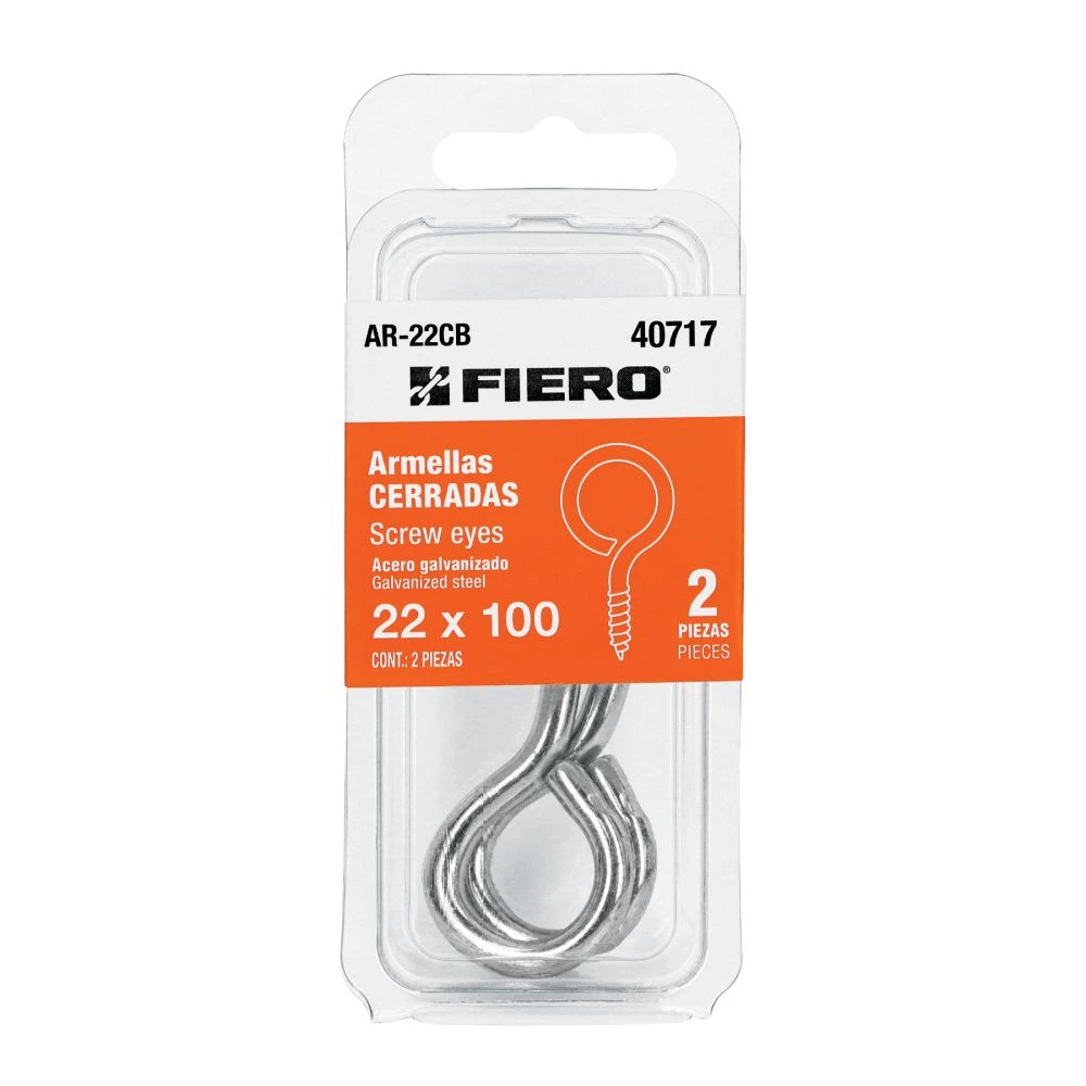 40717 BLÍSTER CON 2 ARMELLAS CERRADAS DE 22 X 100, FIERO
