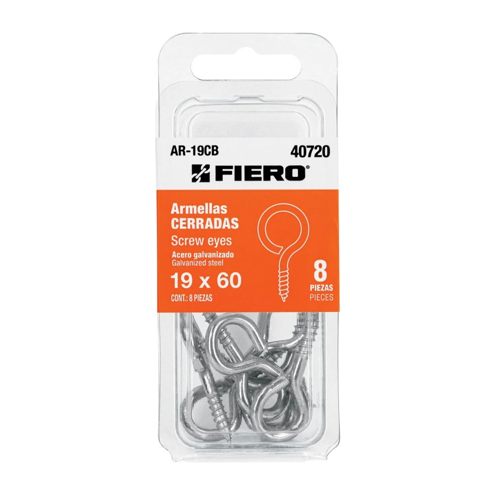 40720 BLÍSTER CON 8 ARMELLAS CERRADAS DE 19 X 60, FIERO