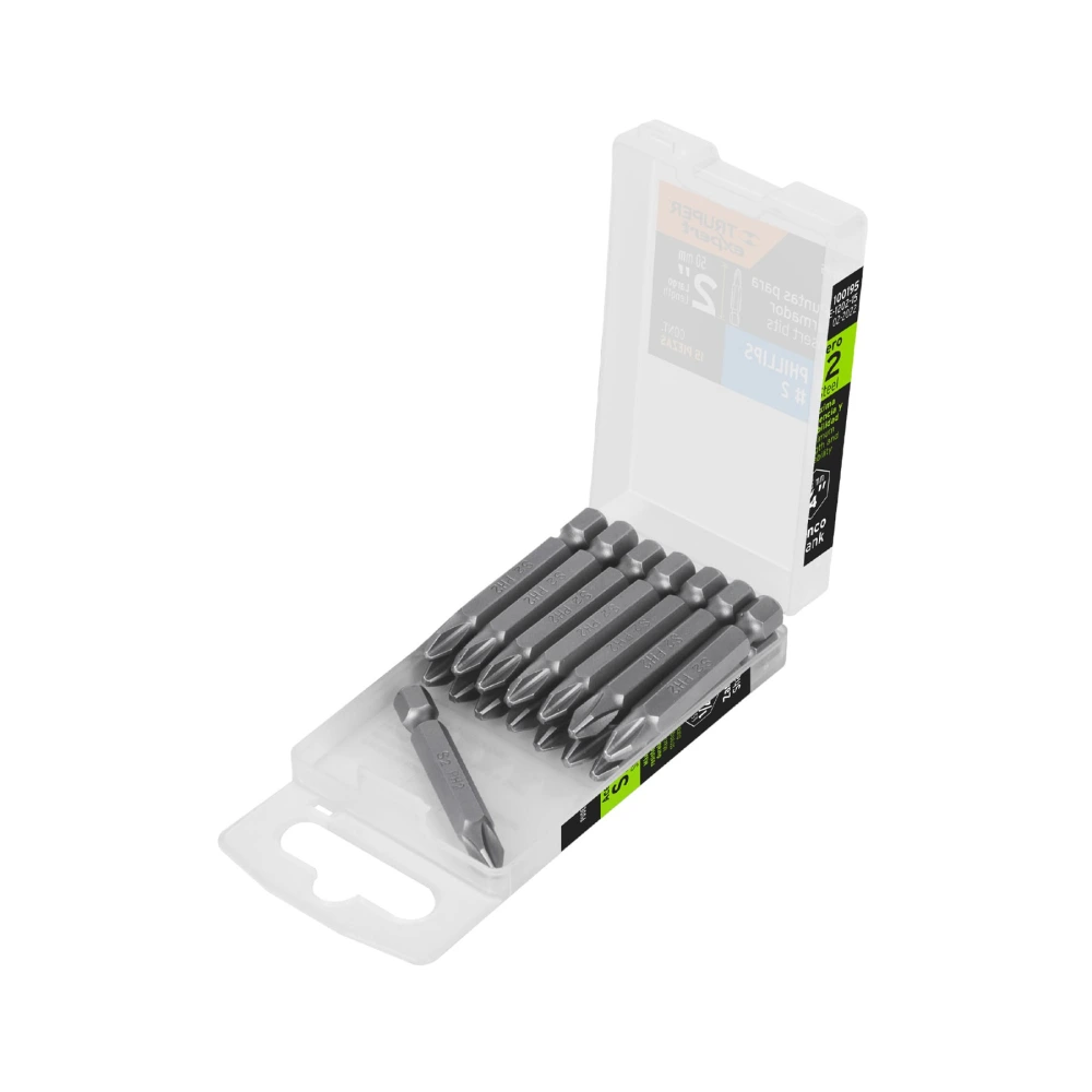[PUDE-1202-15] 100195 ESTUCHE CON 15 PUNTAS DE CRUZ PH2 LARGO 2', TRUPER EXPERT