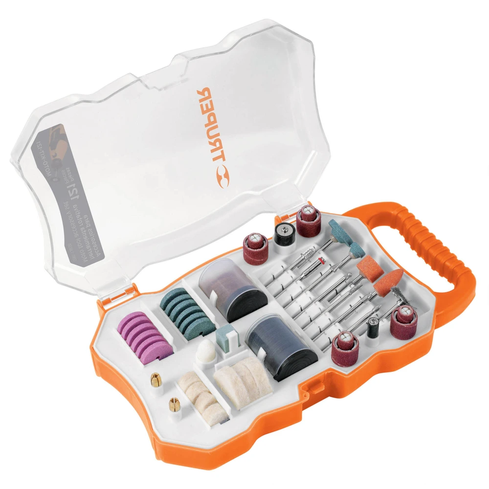 100757 KIT ACCESORIOS PARA HERRAMIENTA ROTATIVA, 121 PIEZAS, TRUPER