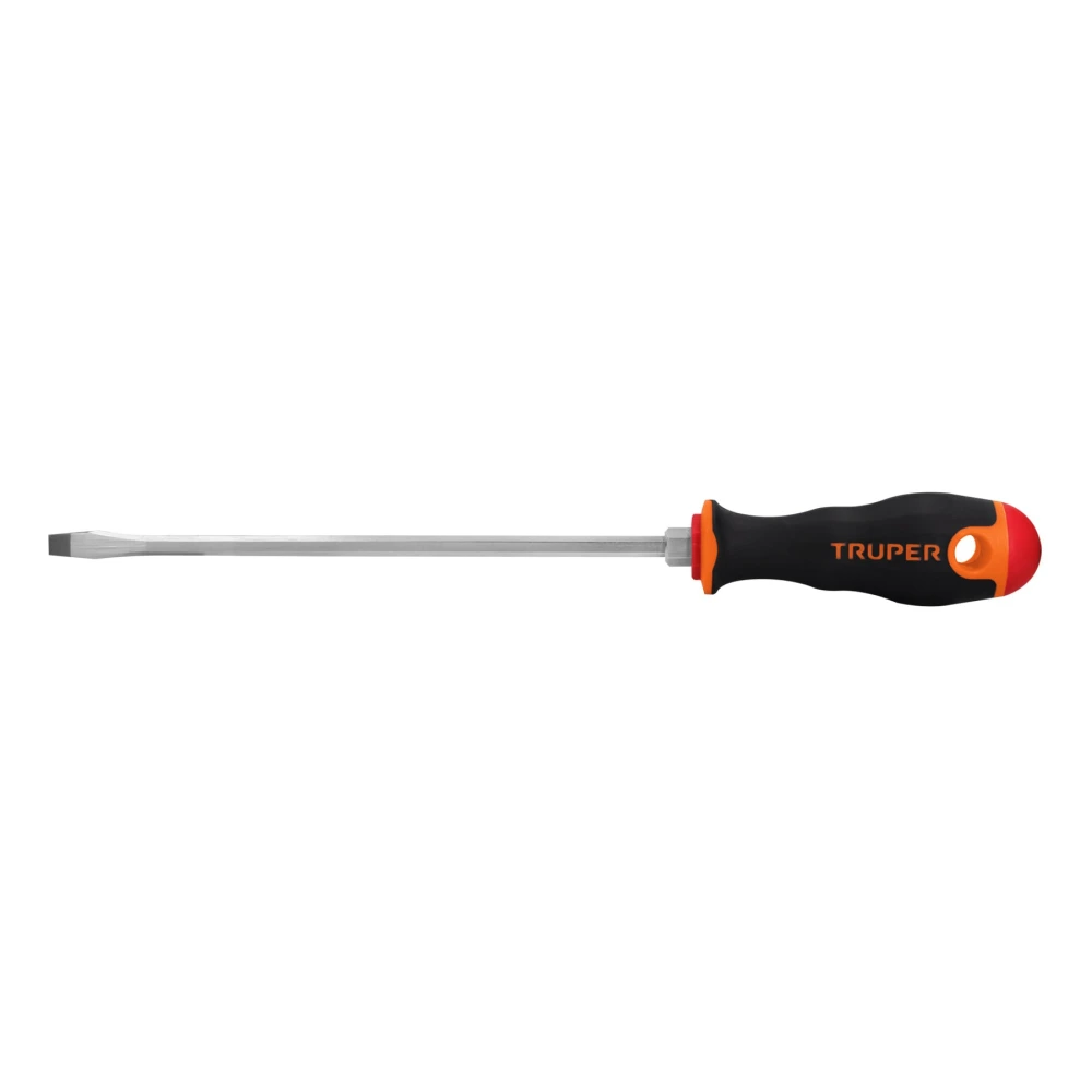 100833 DESARMADOR PLANO 1/4' X 8' MANGO COMFORT GRIP, TRUPER