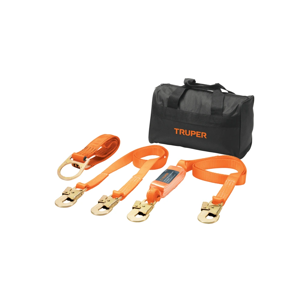100889 KIT CONTRA CAÍDAS CON ARNÉS DE TRES ANILLOS, TRUPER