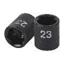 100896 DADO DE IMPACTO DE 23 MM, 6 PUNTAS, CUADRO 1/2', TRUPER