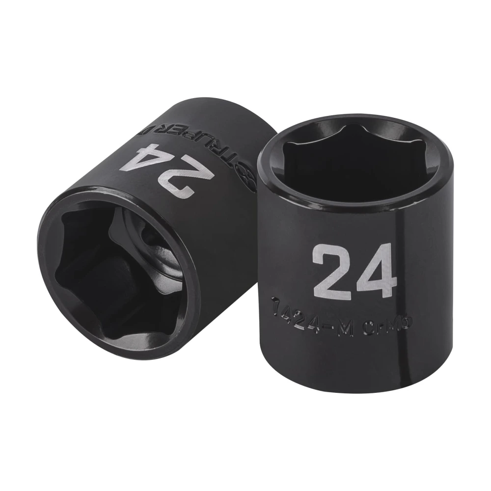 100897 DADO DE IMPACTO DE 24 MM, 6 PUNTAS, CUADRO 1/2', TRUPER