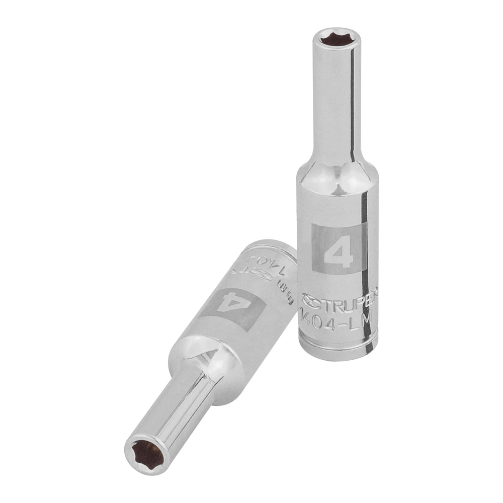 [D-1404-LM] 100968 DADO LARGO DE 4 MM, 6 PUNTAS, CUADRO 1/4', TRUPER