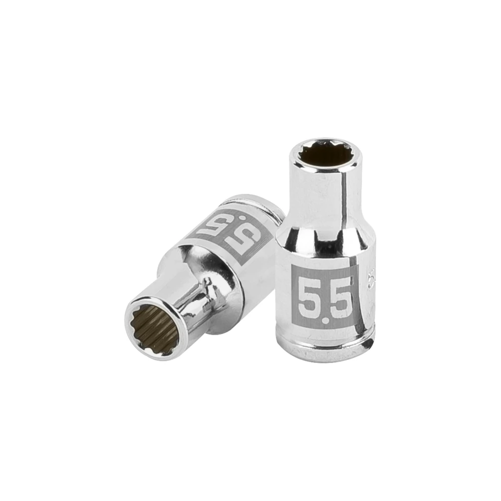 100975 DADO DE 5.5 MM, 12 PUNTAS, CUADRO 1/4', TRUPER