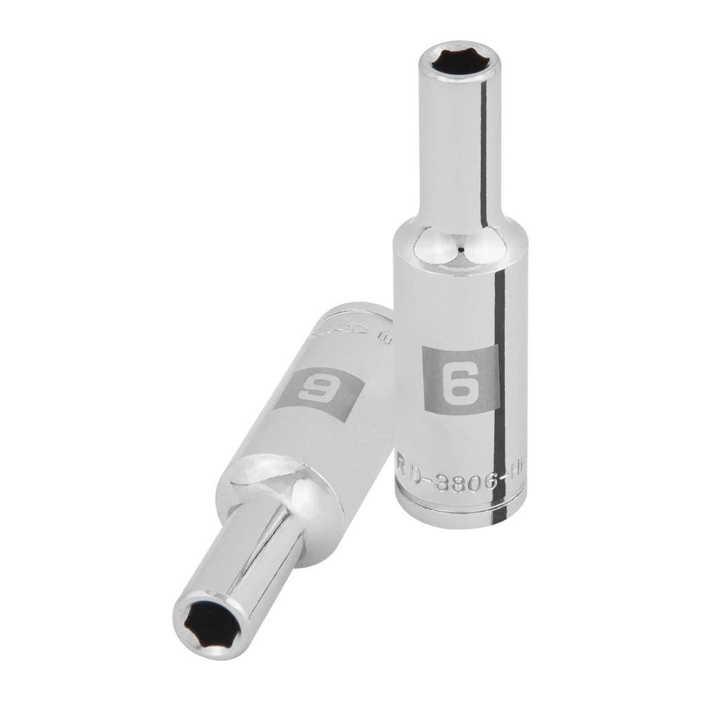 100991 DADO LARGO DE 6 MM, 6 PUNTAS, CUADRO 3/8', TRUPER