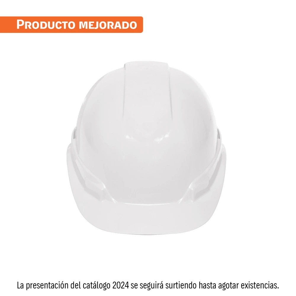 101258 CASCO DE SEGURIDAD VENTILADO, AJUSTE DE MATRACA, BLANCO