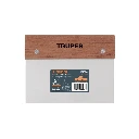 101374 ESPÁTULA RECTANGULAR 6' X 3' ACERO INOXIDABLE, MANGO MADERA