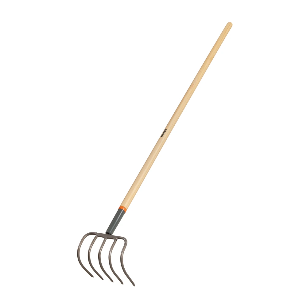 101543 CULTIVADOR FORJADO, 5 DIENTES, MANGO DE MADERA 60', TRUPER