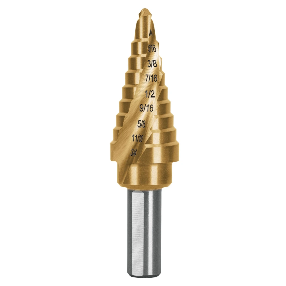 101552 BROCA ESCALONADA TITANIO 9 ESCALONES 1/4' A 3/4', EXPERT